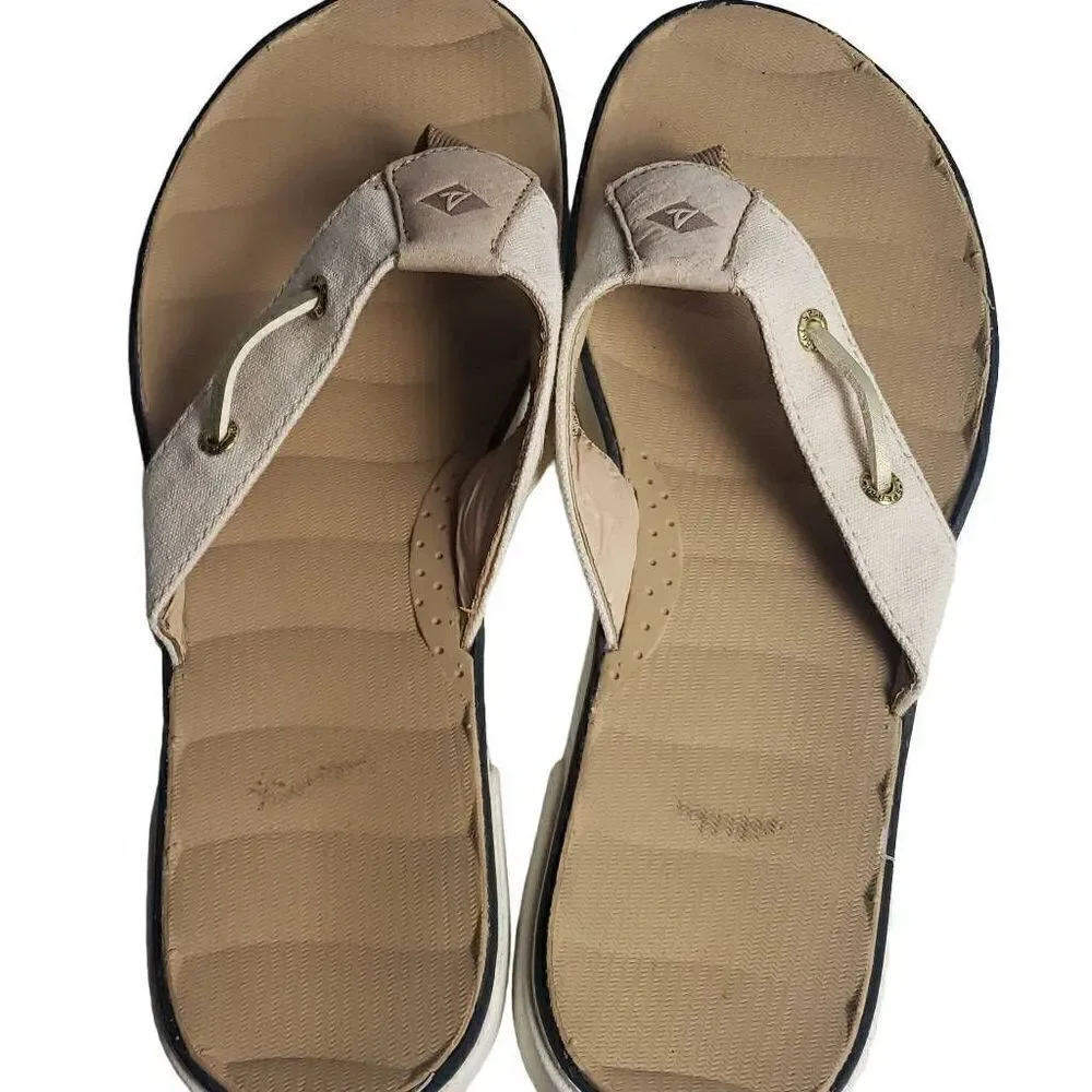 Sperry Tan Flip Flops